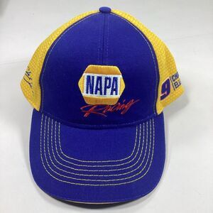 Chase Elliott NAPA Racing Hat Cap #9 NASCAR Adjustable Blue Yellow